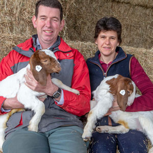 James and Lucy rearing goats